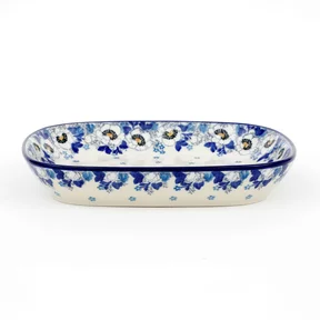 Półmisek 159 22,5/19cm <br> 2222X Biało-niebieskie anemony